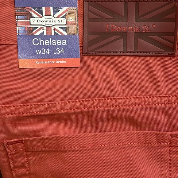7 Downie St. Red Chelsea Mid-Rise Straight Jeans Size 34 - Picture 12 of 16